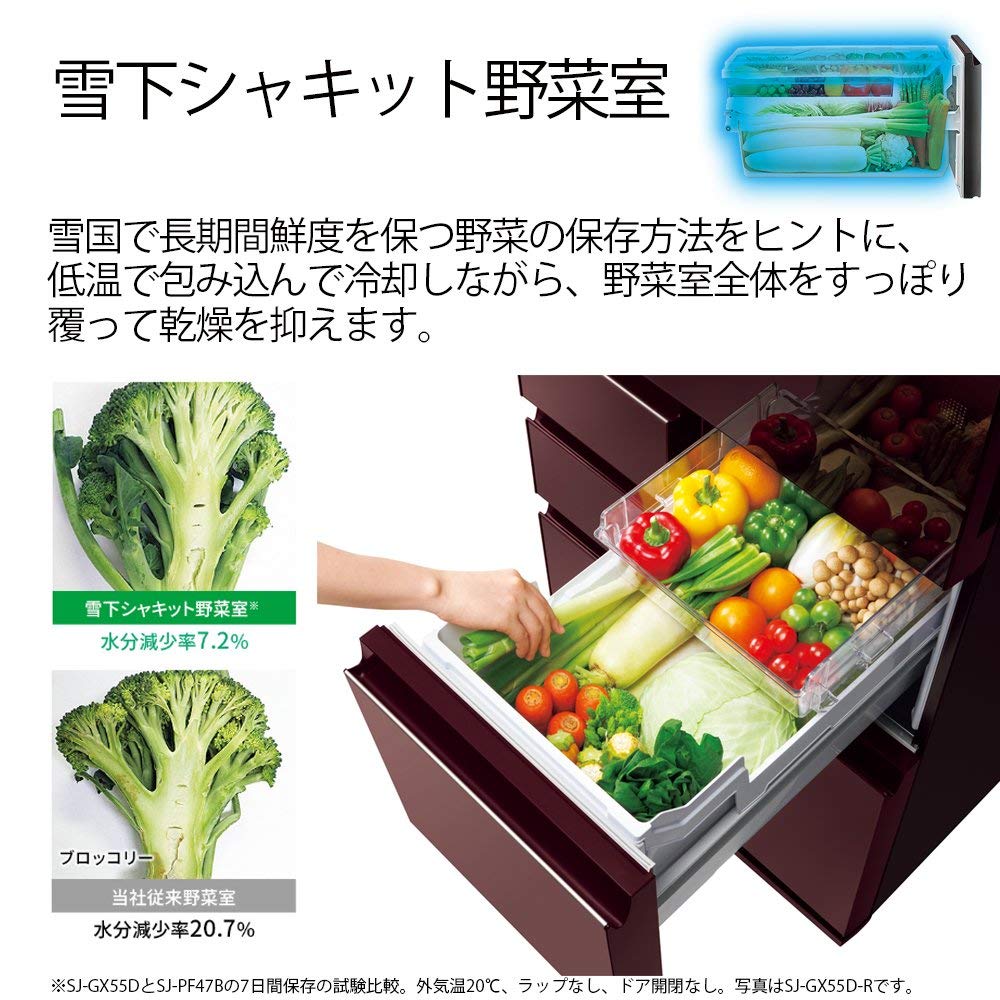 うるおいを保つ「雪下シャキット野菜室」