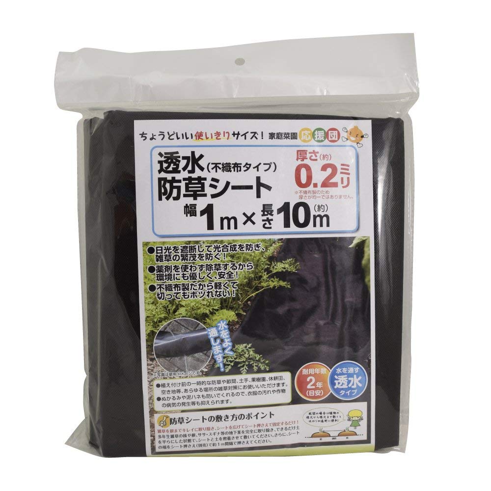 除草して防草シートを敷く