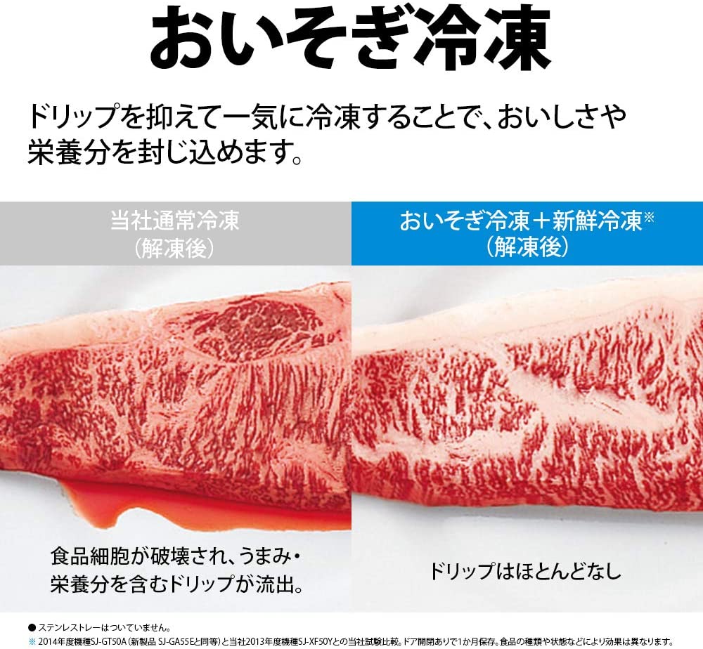 長期保存に適した冷凍室