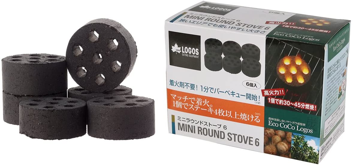 着火剤なしで使える着火加工型成型炭
