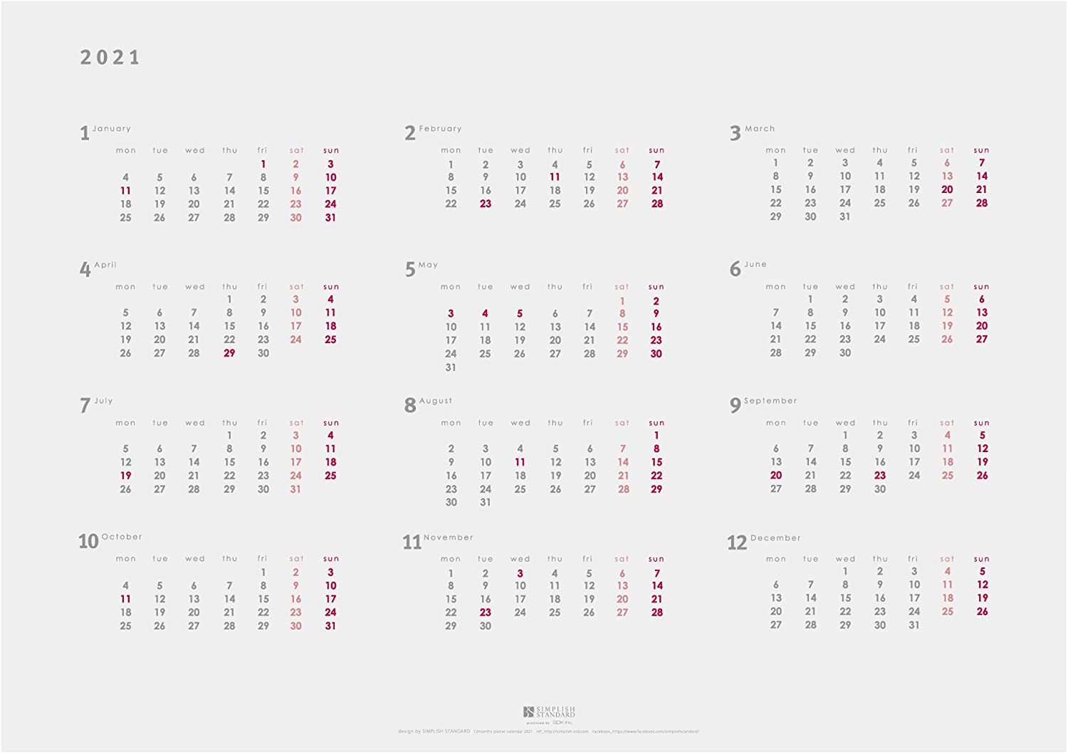 カレンダーのおすすめ35選 日めくりタイプも 21年版 Heim ハイム