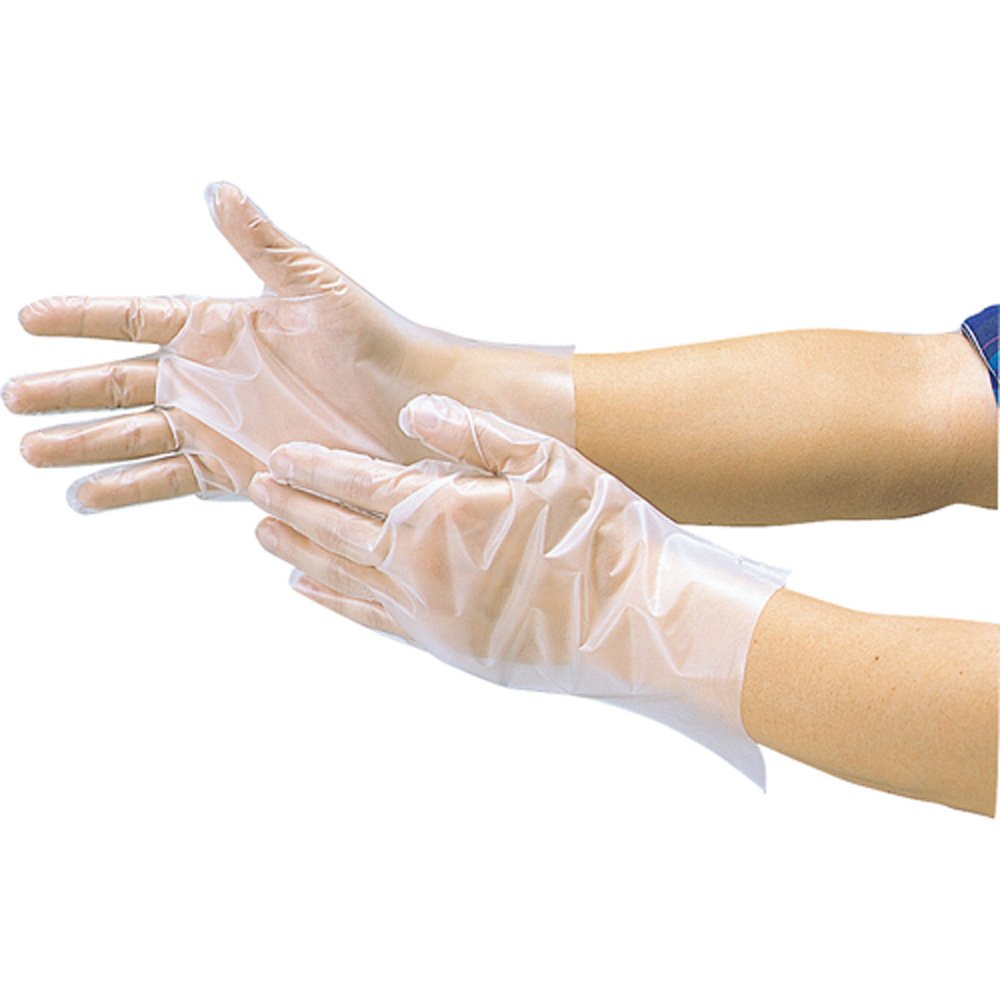 ポリエチレン手袋：着脱が簡単にできる