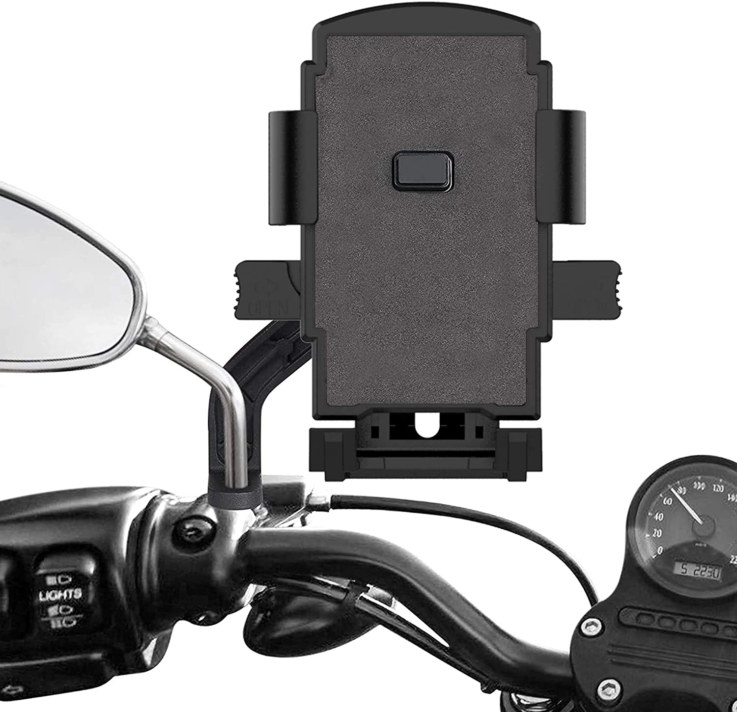 947円 新作モデル Tiakia バイク スマホ ホルダー 原付 携帯ホルダー スタンド オートバイ スマートフォン振れ止め 脱落防止 GPSナビ 携帯